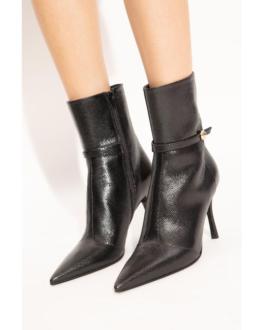Furla Black Heeled Ankle Boots "sfera",