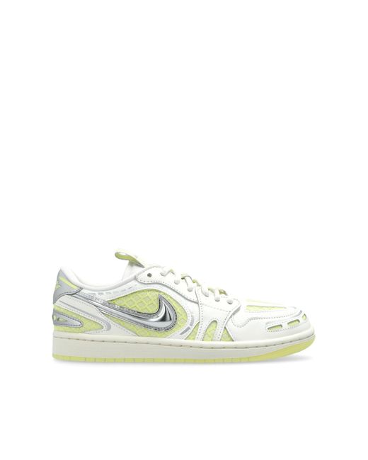 Nike White "Air Jordan 1 Mm Low V3" Sports Shoes