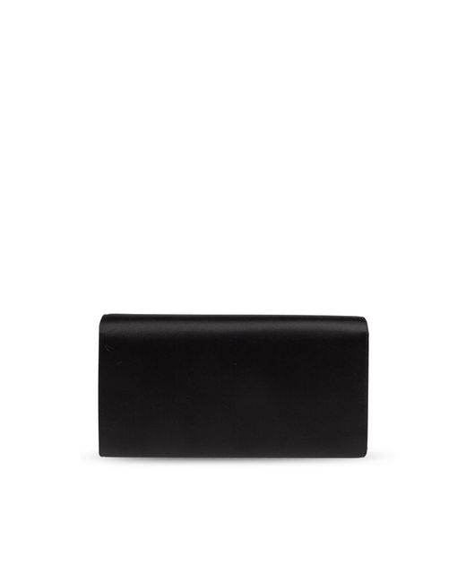 Roger Vivier Black Satin Clutch 'efflorescence',