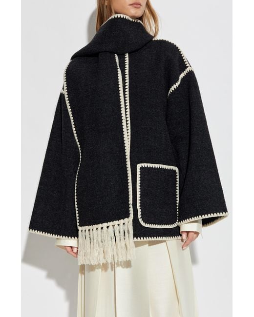 Totême  Black Wool Coat