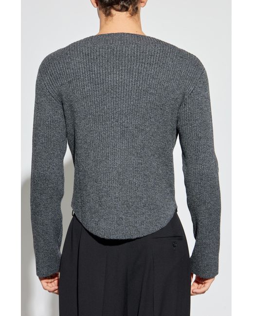 Courreges Gray Wool Sweater for men