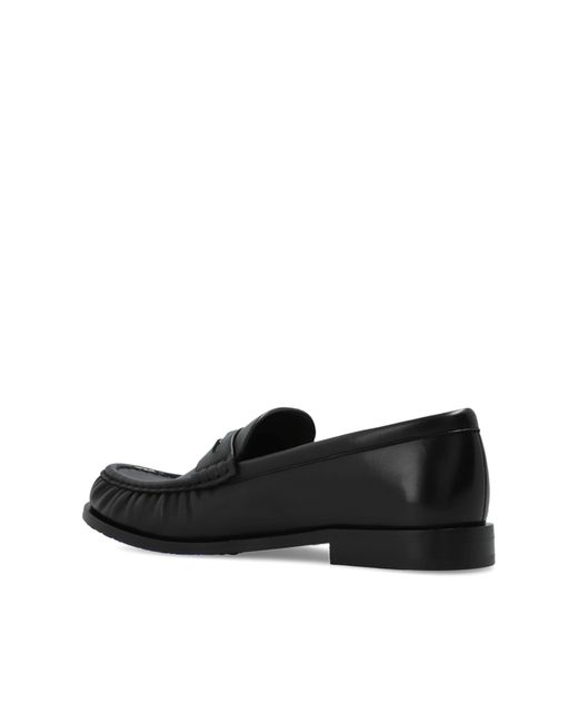 Burberry Black Leather 'Loafers' for men