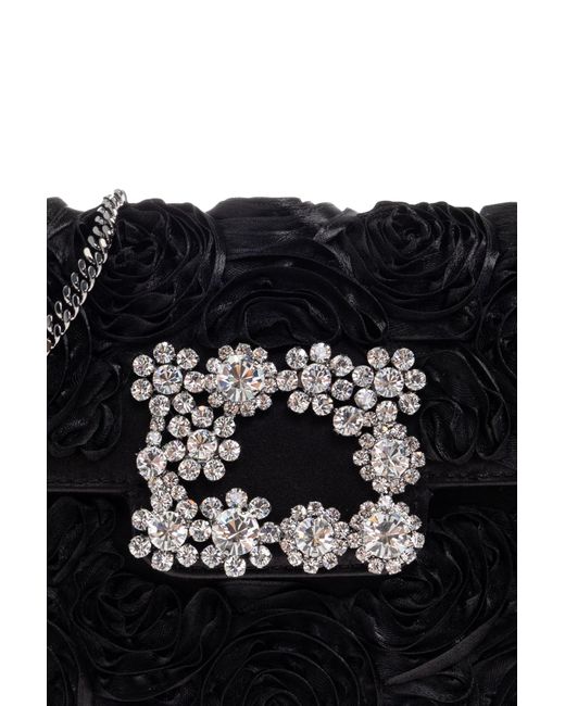 Roger Vivier Black Clutch Bag 'Efflorescence'