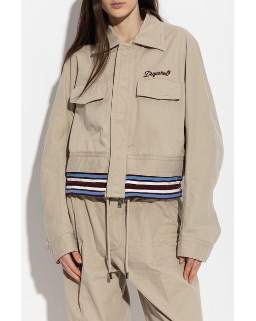 DSquared² Natural Loose-Fit Cotton Jacket