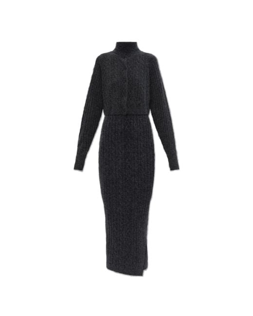 AllSaints Black Dress With "Sabine" Cardigan