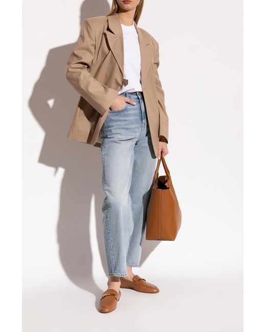 Tod's Blue Leather Loafers Shoes