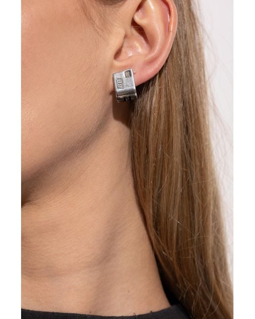 Balenciaga Natural Brass Earrings