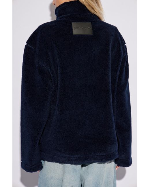 J.W. Anderson Blue Fleece Sweatshirt With Print