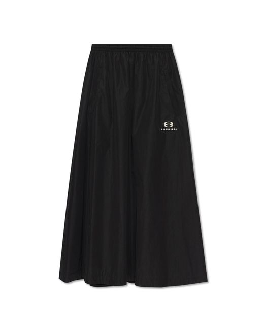 Balenciaga Black Skirt With Logo,