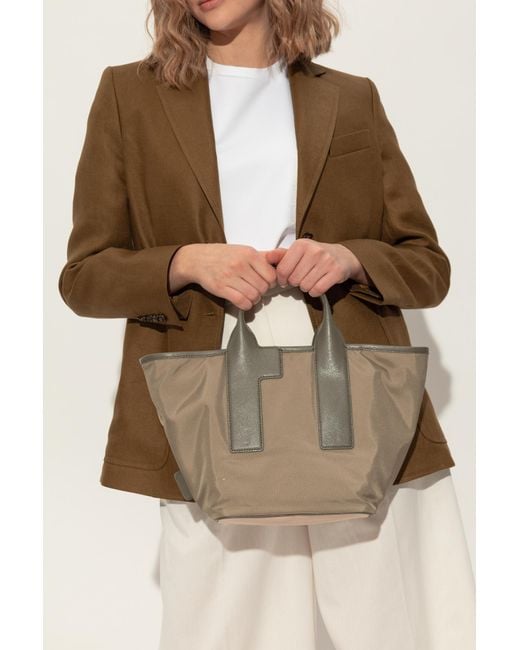 Furla Brown Handbag Piuma Medium Type Shopper