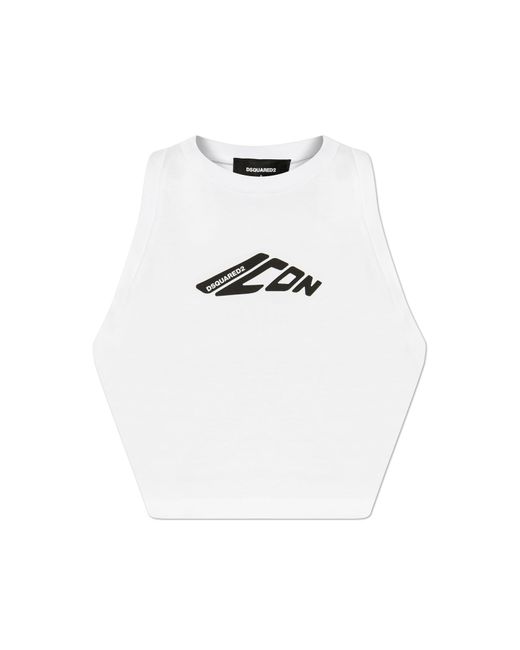 DSquared² White Short Sleeveless Top