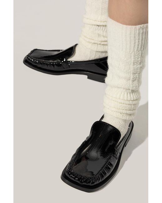 The Attico Black Leather Boots Charles
