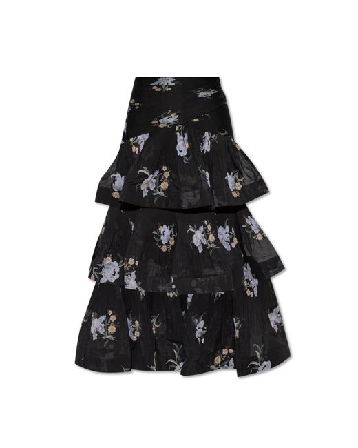 Zimmermann Black Skirt With Ruffles