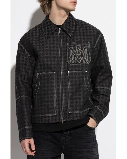 Amiri Black Jacket With Logo for men