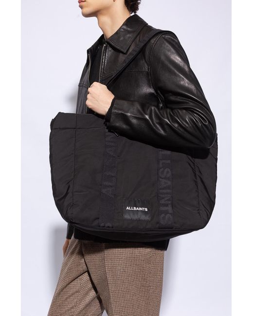 AllSaints Black 'shore' Shopper Bag, for men