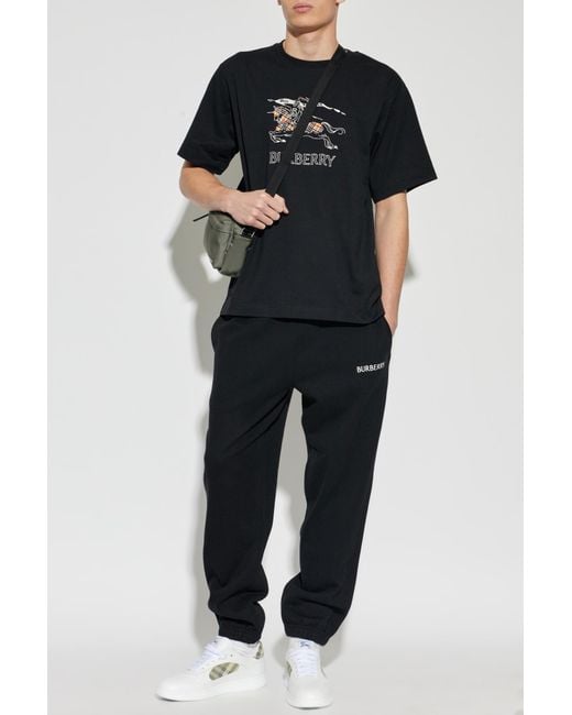 Burberry Black Sweatpants With Cuffed Legs for men