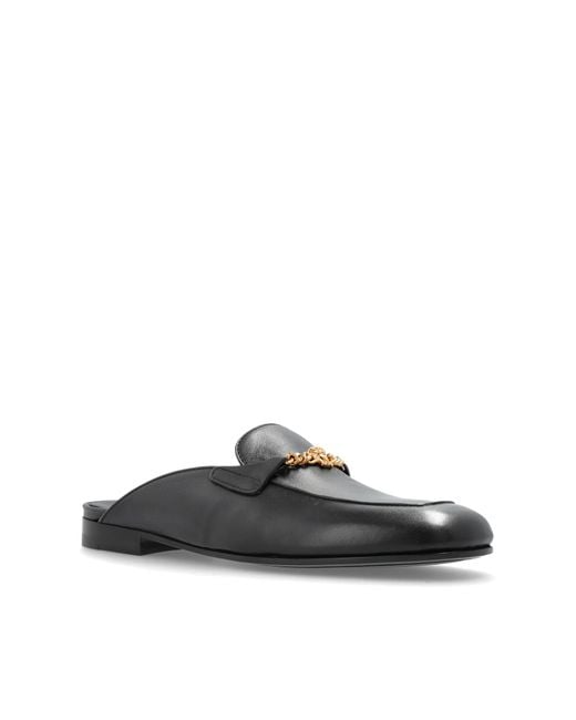 Versace Black Slides With An Applique