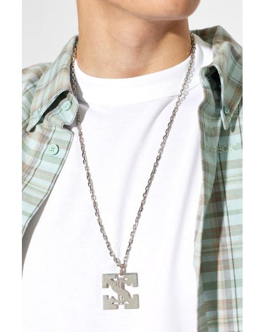 Off-White c/o Virgil Abloh White Necklace With Pendant for men
