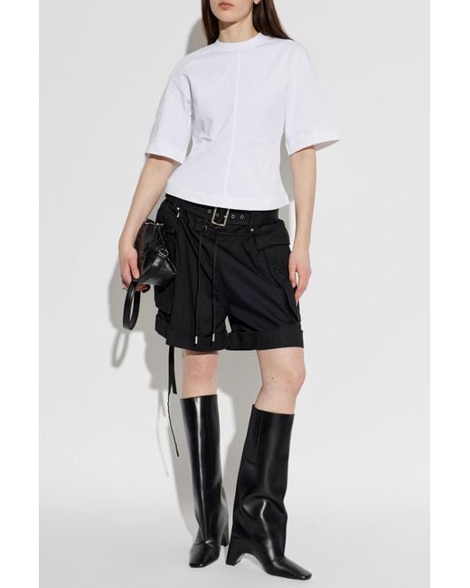 McQueen Black Cargo Shorts