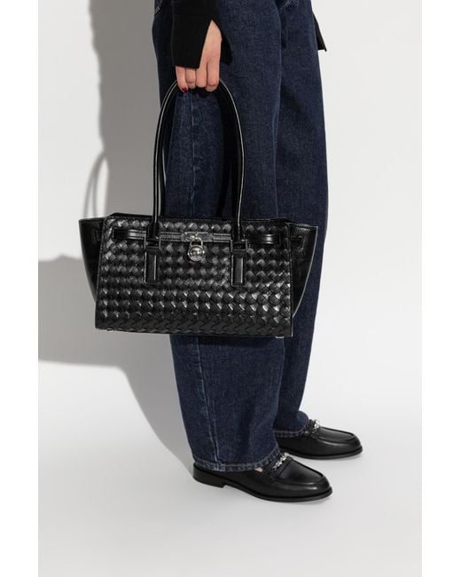 MICHAEL Michael Kors Black Shoulder Bag "Hamilton Moderne"