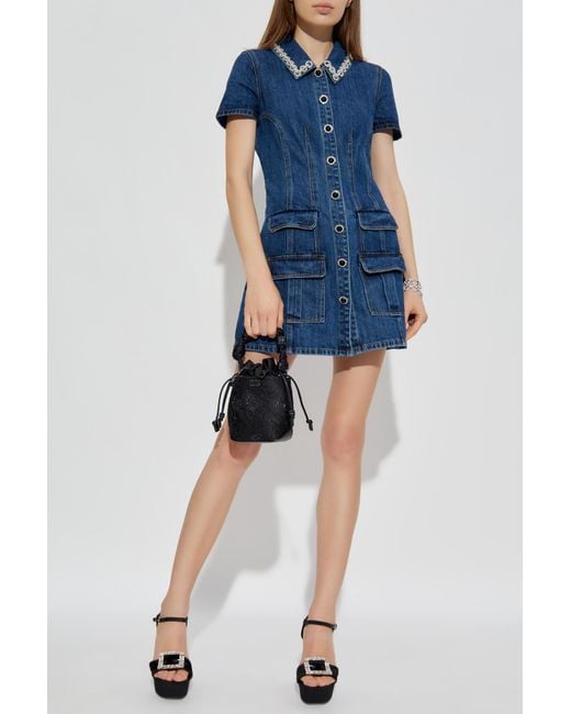 Self-Portrait Blue Denim Dress