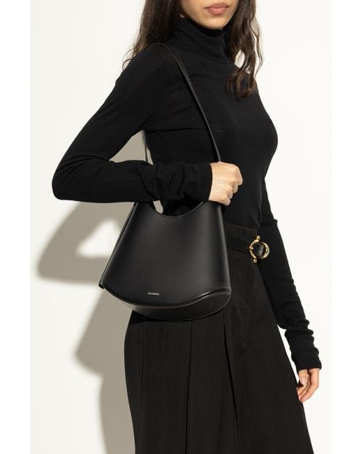 Jil Sander Black Shoulder Bag Eldorado Small