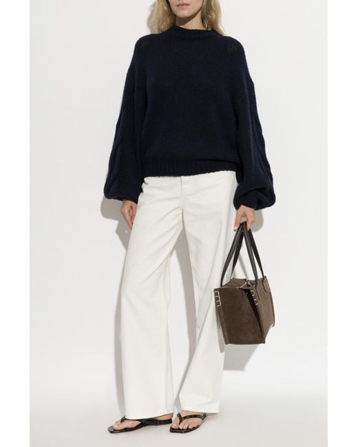 Lisa Yang Blue Cashmere Sweater 'Runi'