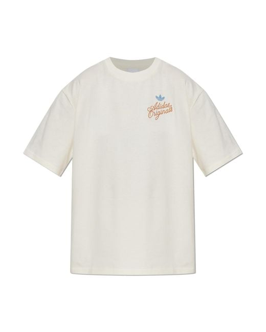 Adidas Originals White T-Shirt With Logo