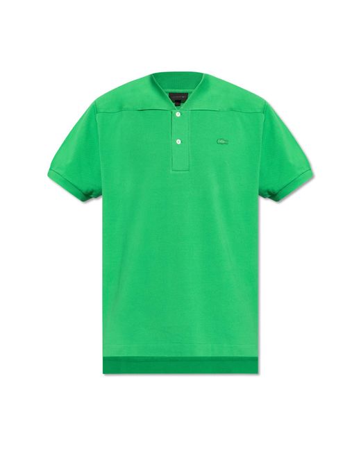 LACOSTE RUNWAY Green Polo With Logo for men