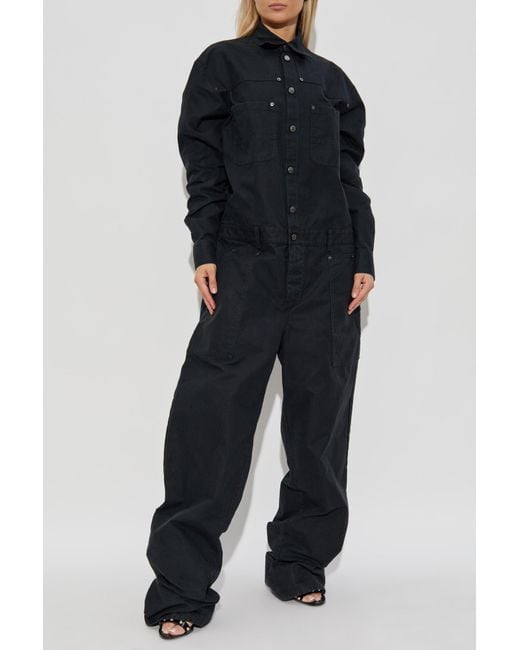 DSquared² Blue Cotton Jumpsuit