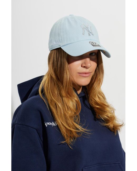 Sporty & Rich Blue Cap With Visor From The '47 & The New York Yankees' Collection