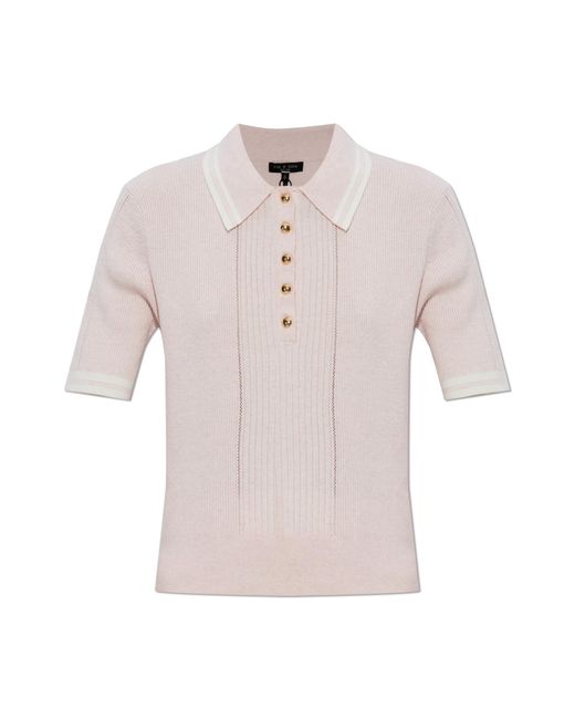 Rag & Bone Pink Cotton Polo