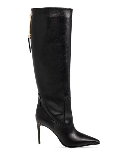 DSquared² Black Leather Heeled Boots