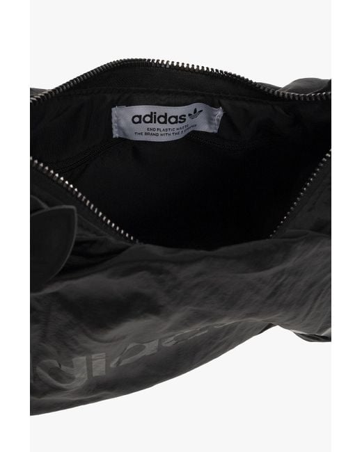 ☆Adidas☆Originals HOBO PU LEATHER BAG Black Vintage Sport Bag Adidas 30 Original 1980s - Dark Blue