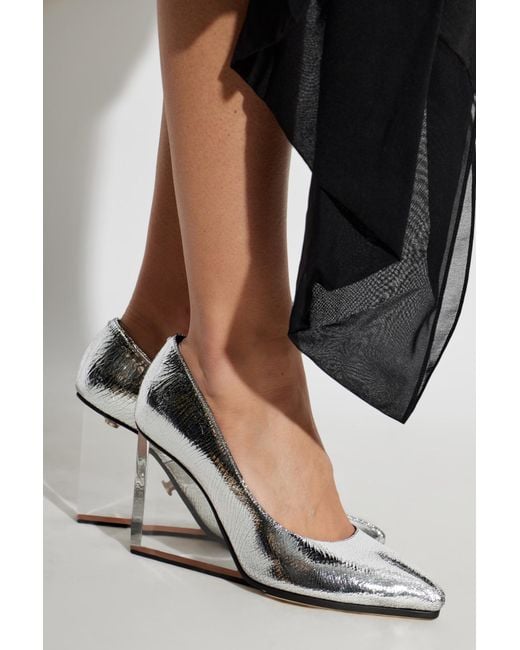 Maison Margiela White Wedge Heel Shoes "Tabi Plexi Claw"