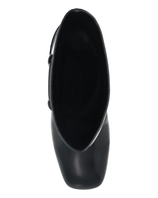 Marni Black Leather Ankle Boots With Heels
