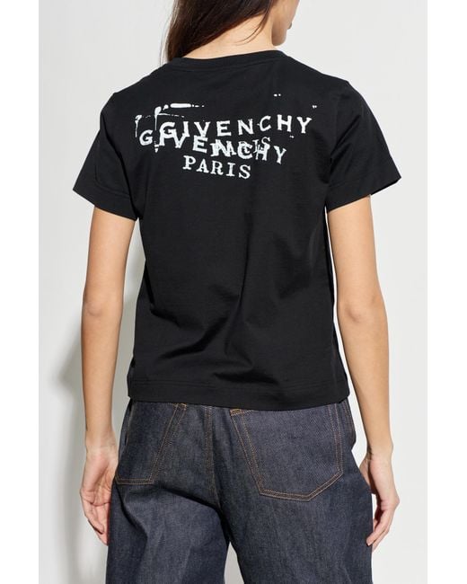 Givenchy Black T-Shirt With Printed Logo