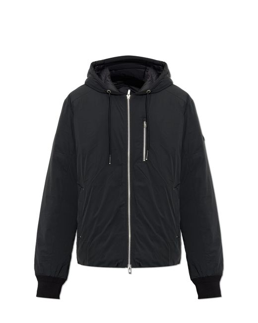 Moose Knuckles Black Puffer Jacket With Hood for men