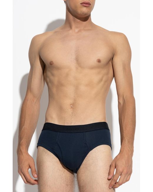 Tom Ford Blue Briefs With Logo for men