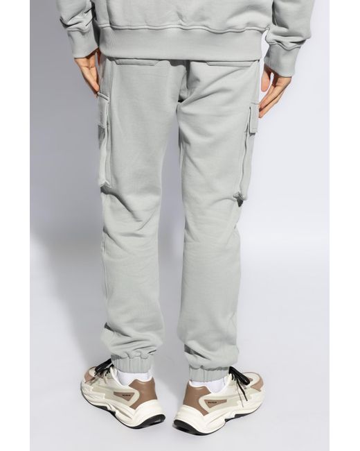 Balmain Gray Cargo-style Sweatpants, for men
