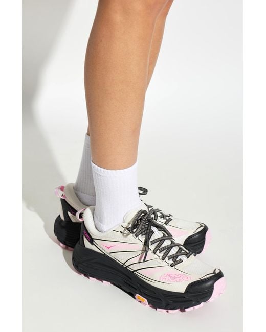 Hoka One One White 'Mafate Speed 2' Sports Shoes