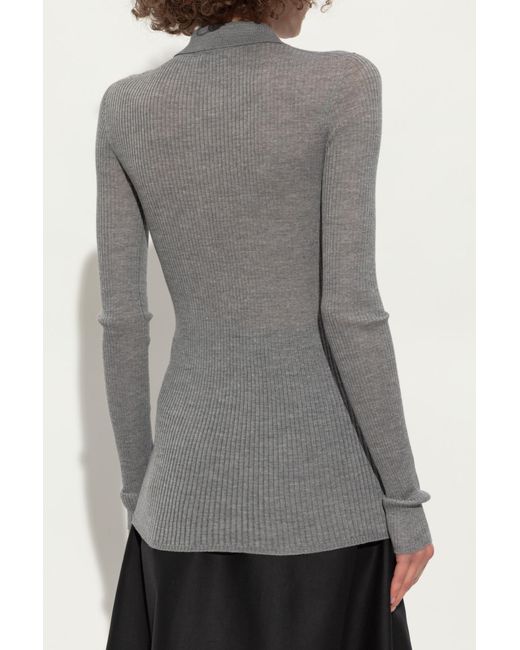 Moncler Black Wool Polo