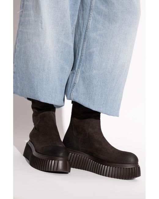 Agl Attilio Giusti Leombruni Black Platform Ankle Boots "Milagros"