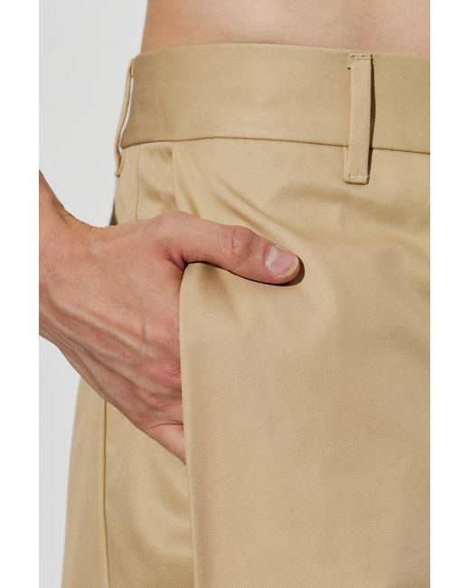 DSquared² Natural Pleated Trousers for men