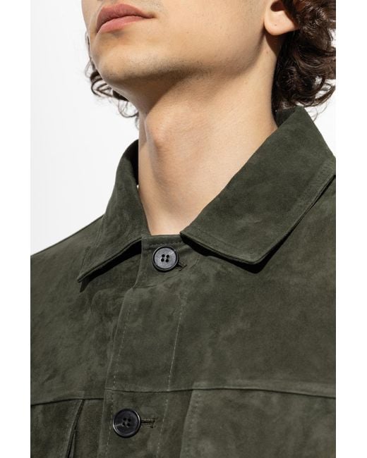Arma Green Leather Jacket 'Mex' for men