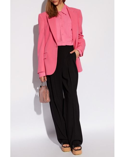 Stella McCartney Pink Oversize Single-breasted Blazer,