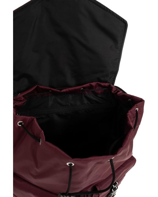 Ganni Black Backpack With Logo Patch