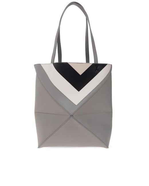Loewe Gray "puzzle Medium" Shopper Bag,