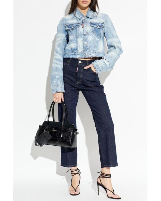 DSquared² Blue Denim Jacket With Vintage Effect