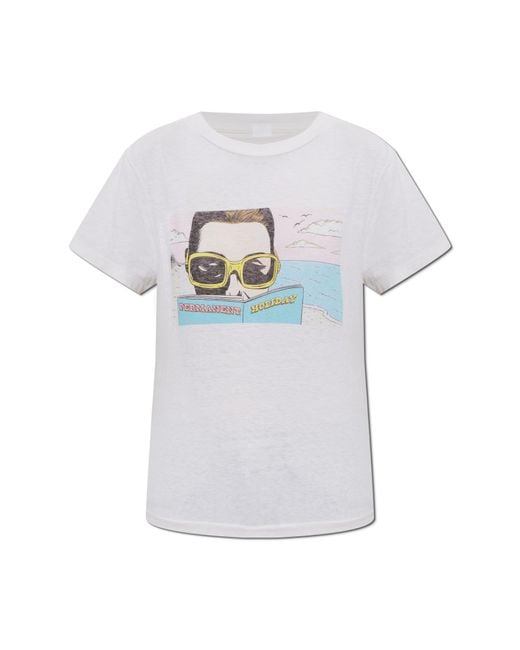Re/done White T-Shirt With Print